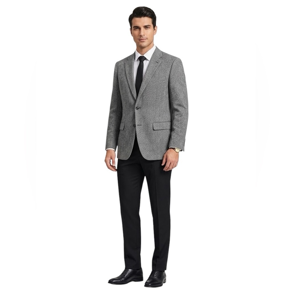 Joseph & Feiss Gray Herringbone Sport Coat